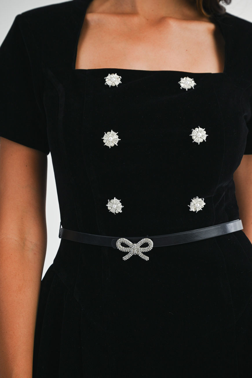 luxury velvet short dress