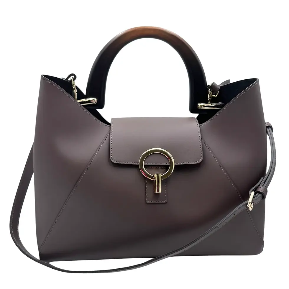 structured leather tote