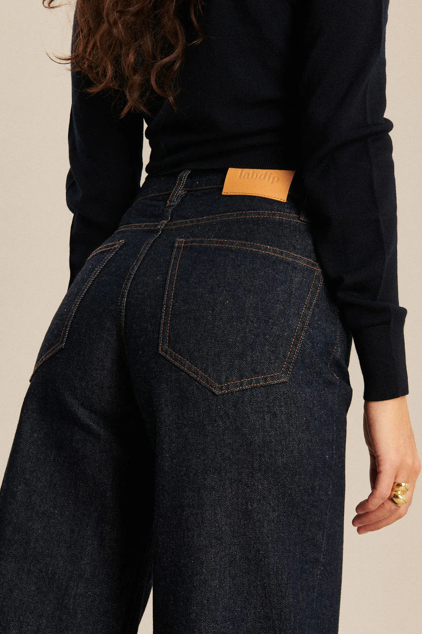 mid-rise denim