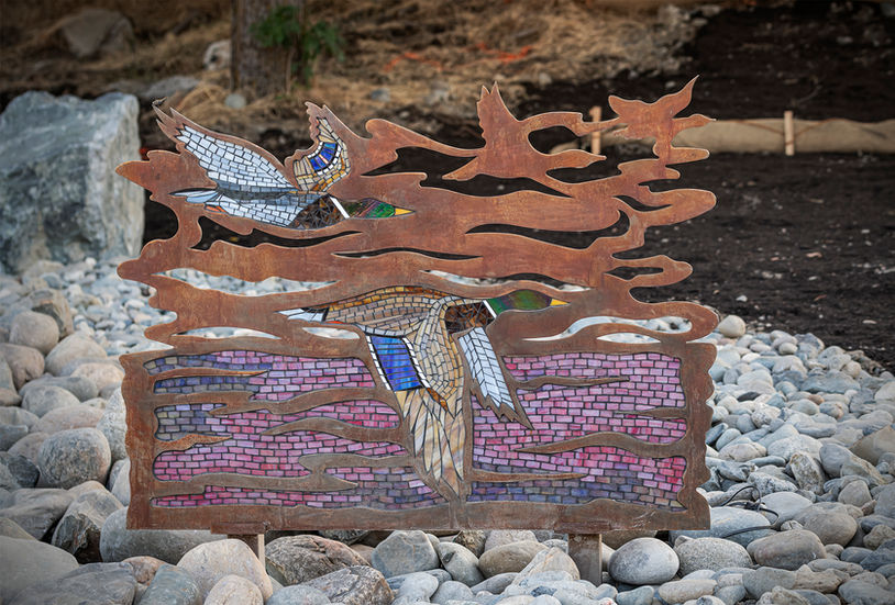 Diving birds Mosaic Inlay