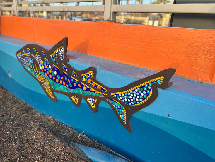 Shark mural Completed Panel