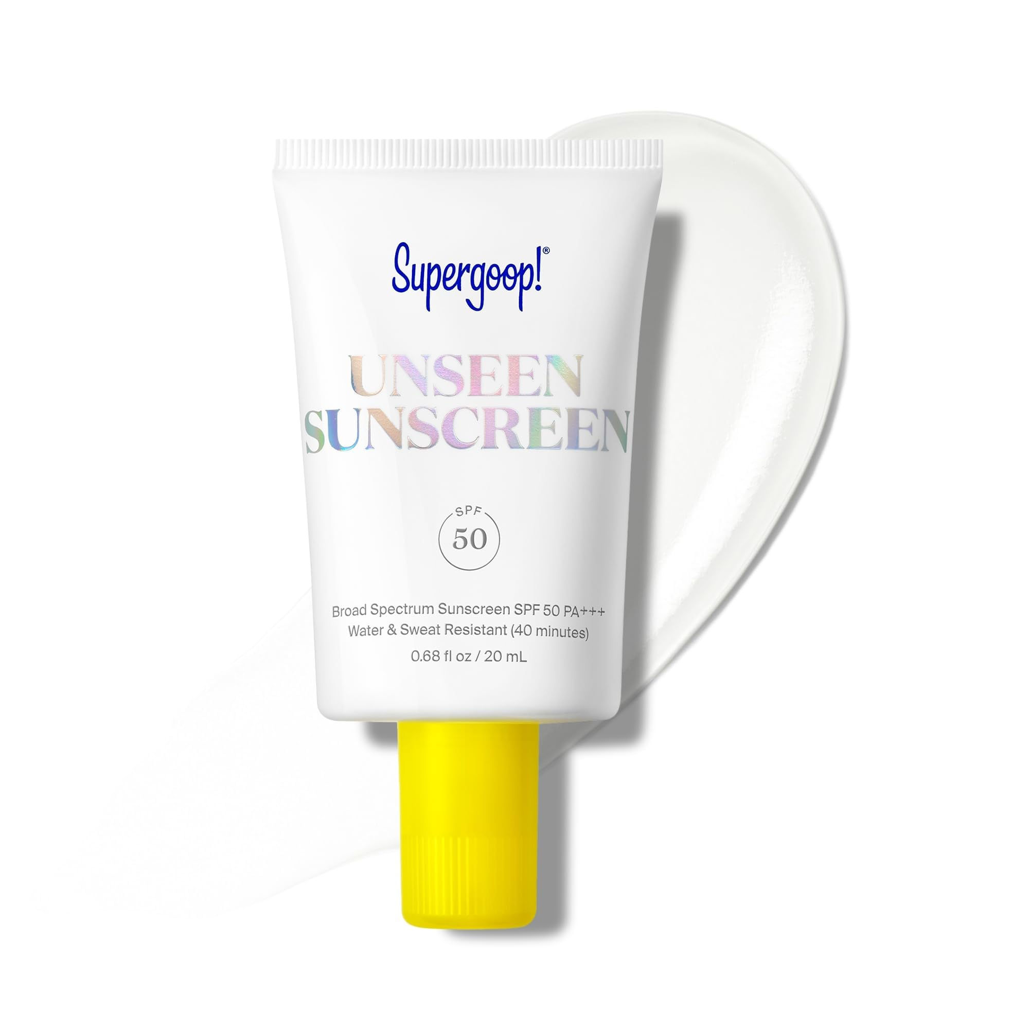 Supergoop! Unseen Sunscreen - SPF 50 - Clear & Invisible Face Sunscreen + Bro...