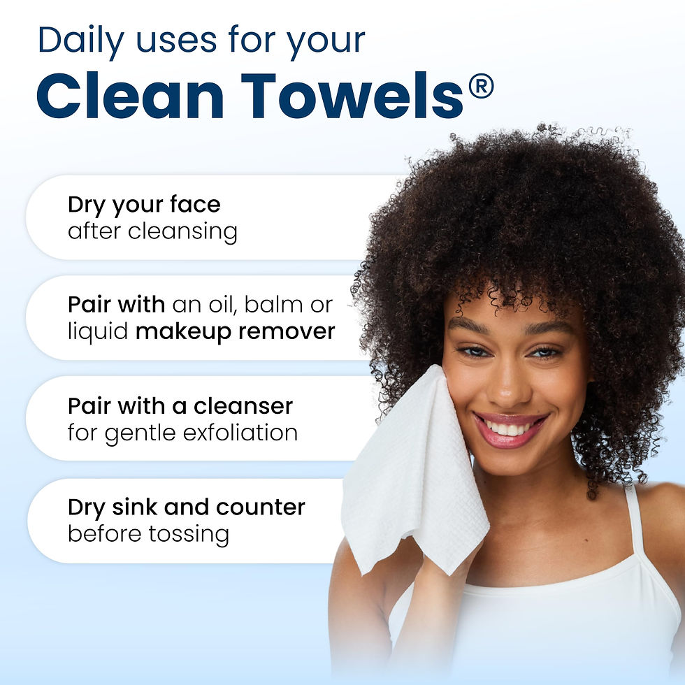 Thumbnail: Clean Skin Club Clean Towels XL®, Travel Pack 100% USDA Biobased Disposable F...