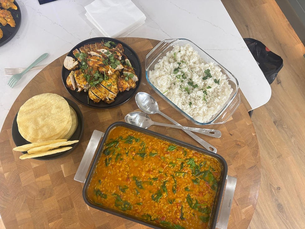 Home-cooked meal prepared with Neff kitchen appliances sold in East Devon.