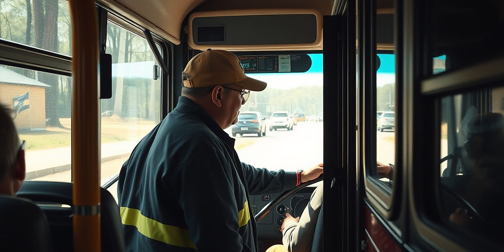 AI generated image of a bus driver