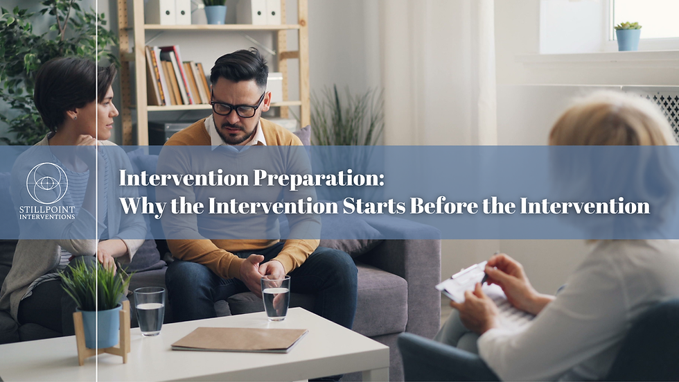 Intervention Preparation: Why the Intervention Starts Before the Intervention