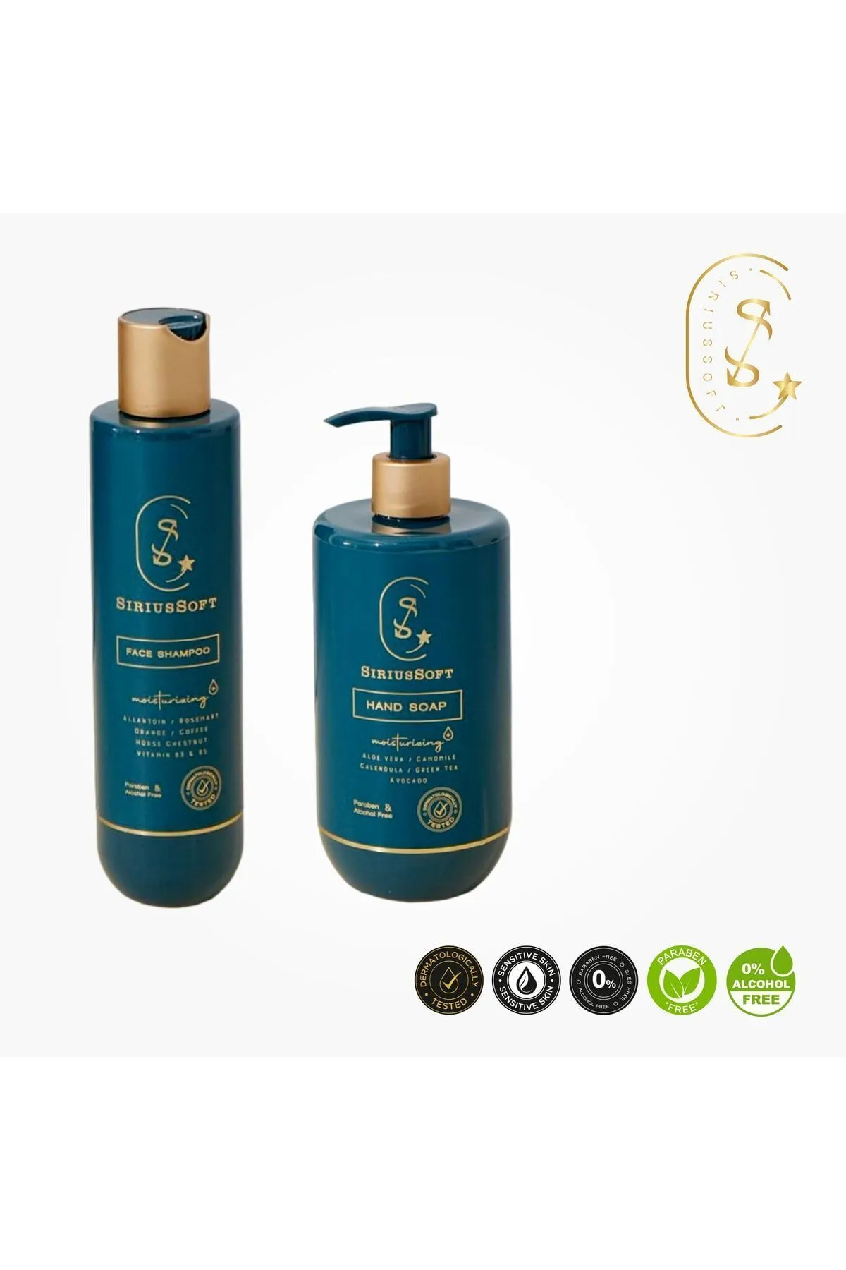 Yoğun Nemlendiricili Yüz Temizleme Yıkama Şamp./Nemlendirici Sıvı Sabun 2'li Set