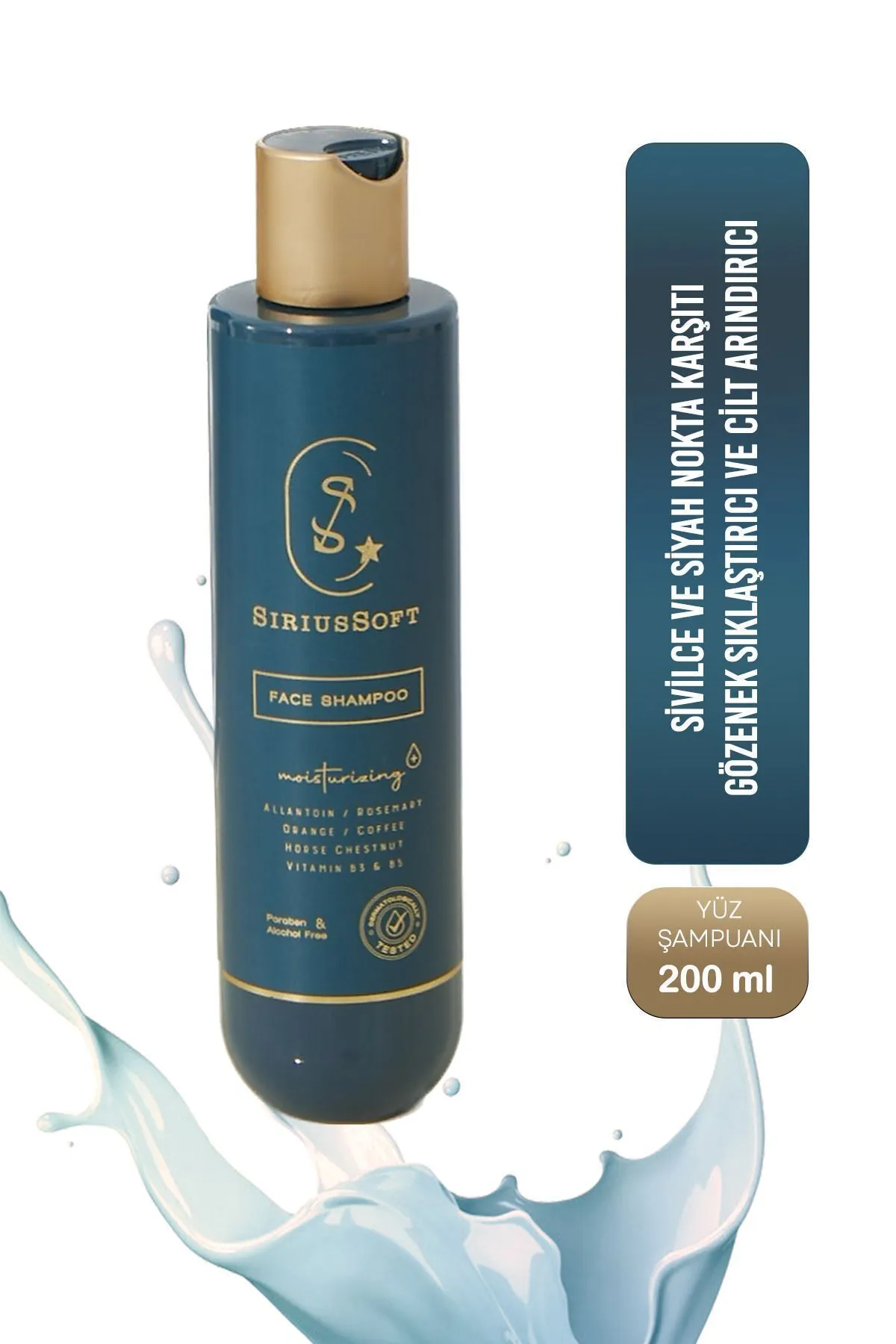 Kuru Karma Ve Yağlı Ciltler Için Nemlendirici Ve Onarıcı Temizleme Yüz Şampuanı