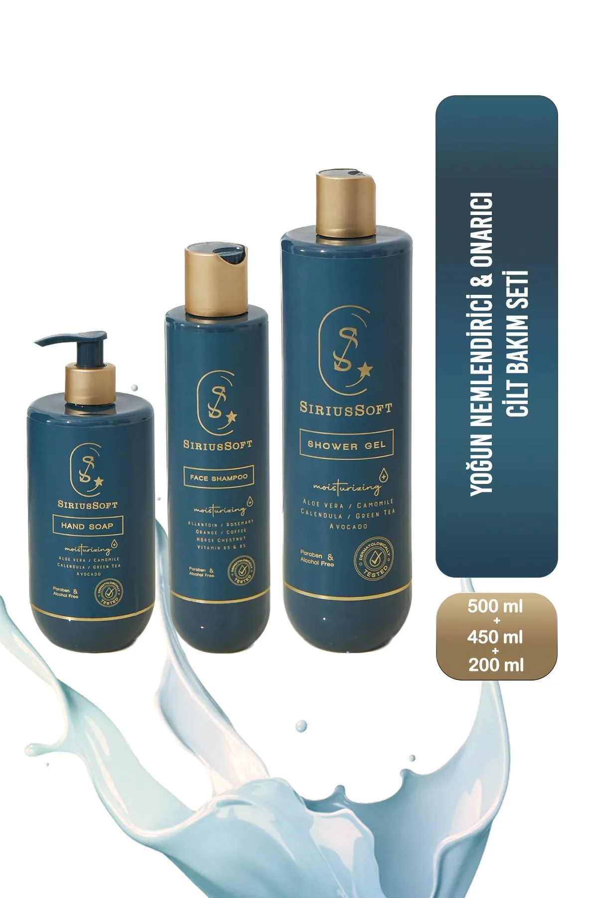 Yüz Yıkama Şampuanı / Yoğun Nemlendirici Duş Jeli / Sıvı Sabun