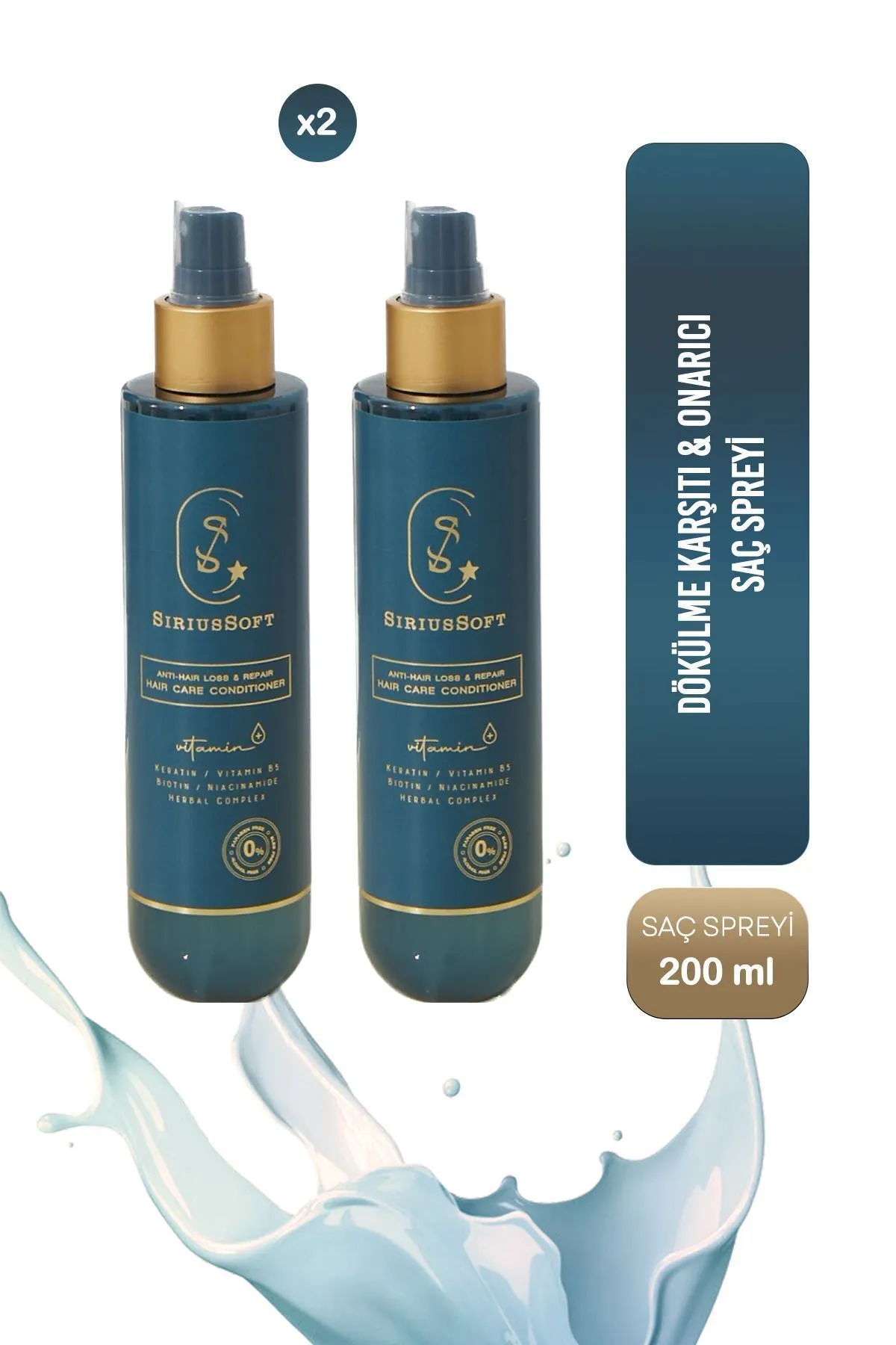 Besleyici Dökülme Karşıtı ve Onarıcı Durulanmayan Sıvı Saç Kremi 2'li Set