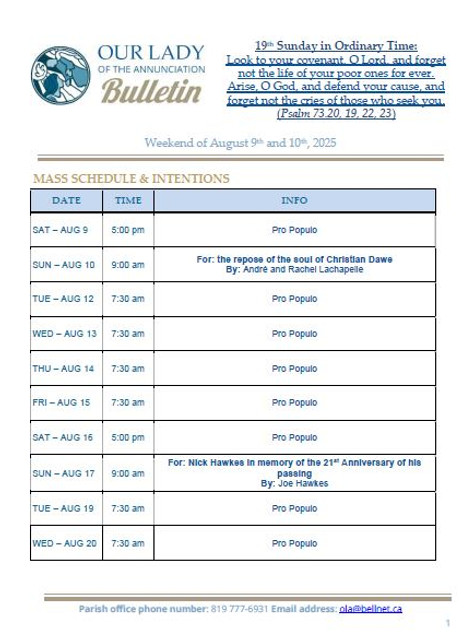 Bulletin Aug 9&10 pg1.JPG