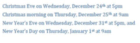 2025 Christmas mass schedule.JPG