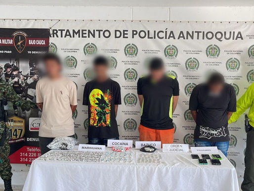 #Antioquia/ Capturados cinco integrantes del Clan del Golfo tras esclarecer cuatro homicidios.