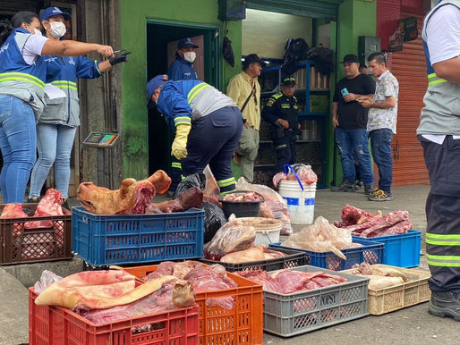Cerca de dos toneladas y media de carne y pescado en malas condiciones fueron incautadas en el Centro de Medellín.