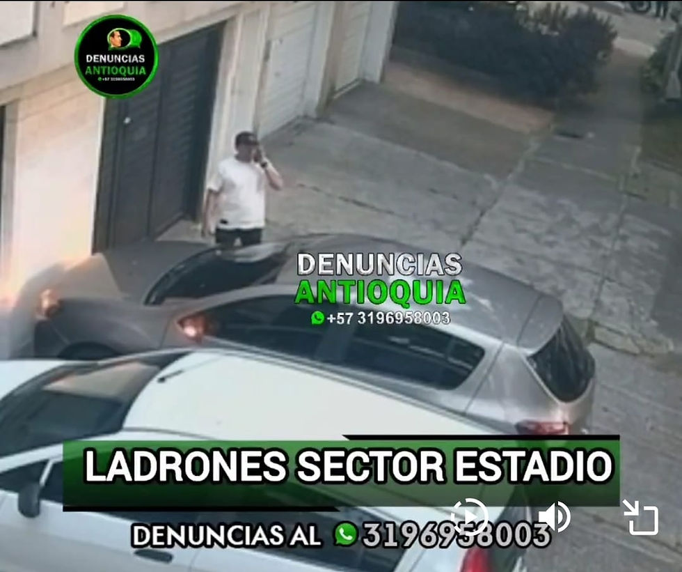 #Medellín/ Pendientes con estas personas en el sector Estadio en Medellín, con un control están abriendo los vehículos para hurtar.