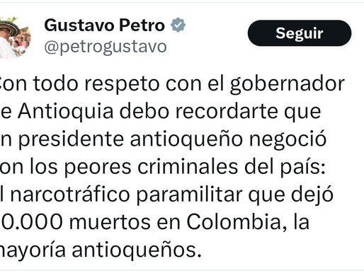 Esta fue la respuesta del presidente Gustavo Petro al Gobernador de Antioquia Andrés Julián Rendón Cardona quien le respondió 👇