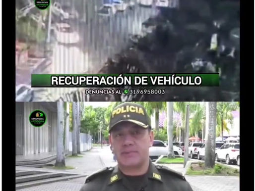 #Medellin / Con más de 8 horas de análisis de las cámaras de seguridad, se recuperó un vehículo en Medellín.