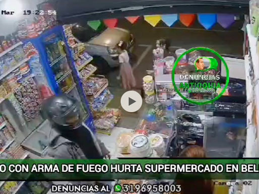 Individuo armado asaltó minimercado en Bello