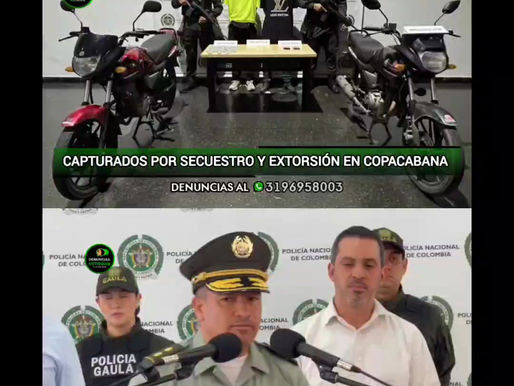 Capturados por secuestro y extorsión en Copacabana