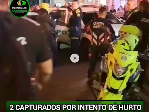 2 capturados por intento de hurto.