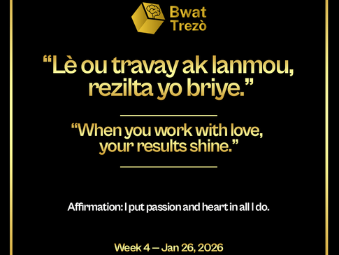 Lè ou travay ak lanmou, rezilta yo briye.