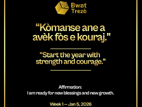 "Kòmanse ane a, avèk fòs e kouraj."