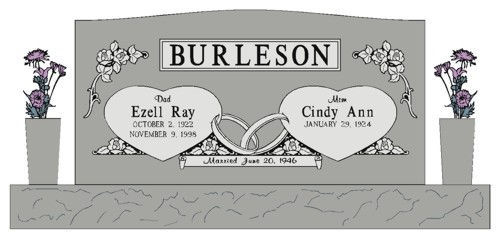 Thumbnail: DOUBLE COMPANION MONUMENT & VASES