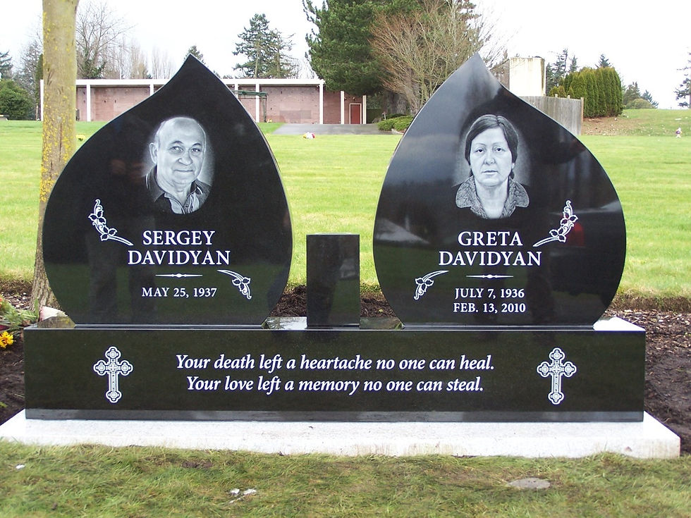 Thumbnail: DOUBLE TEAR DROPE MONUMENT & VASE