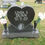 Thumbnail: SINGLE BLACK HEART MONUMENT , PHOTO , VASE COMBO