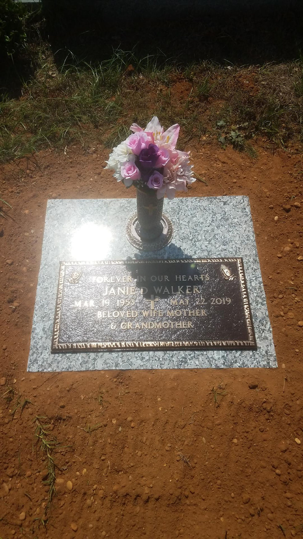 Thumbnail: BRONZE MARKER  & OUTSIDE VASE