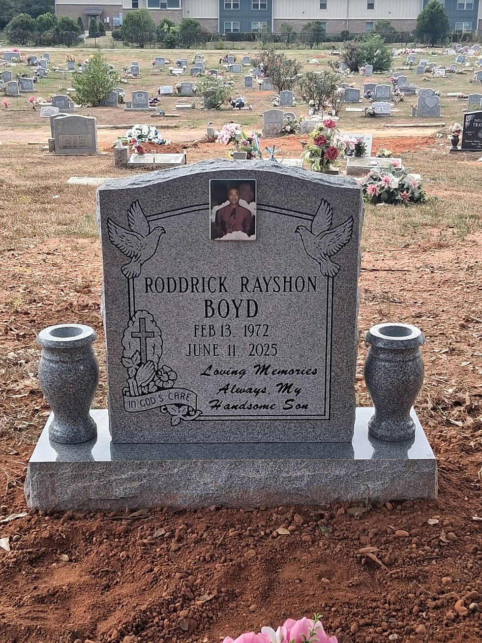 Thumbnail: LARGE SINGLE 4 INCH SPECIAL MONUMENT ,PHOTO & VASE SET