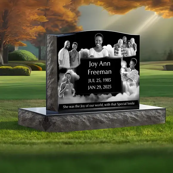 Thumbnail: BLACK SINGLE ETCHED MONUMENT
