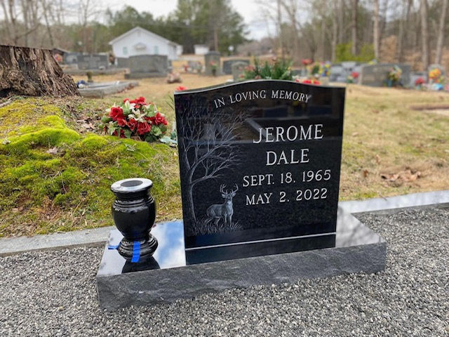 Thumbnail: PJ'S BLACK CUSTOM DESIGNED MONUMENT & VASE