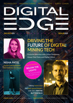 Digital Edge magazine cover featuring digital mining tech