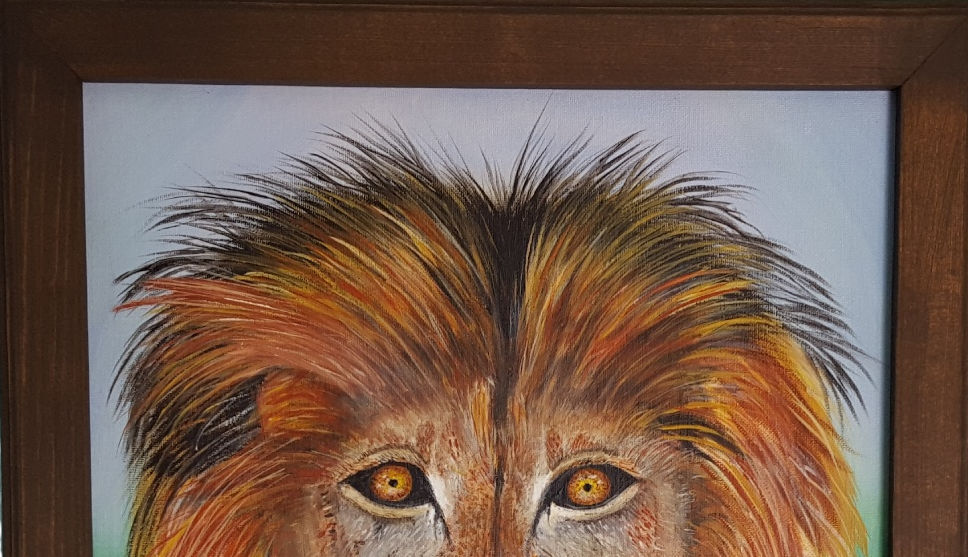Thumbnail: Lion Framed 14" x 18"