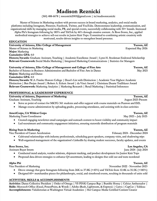 Madison Reznicki Resume September 2025