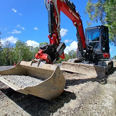 Subsoil and kerb preparation