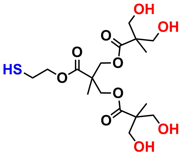 bis-MPA Hydroxyl Dendron, Thiol Core, Generation 2
