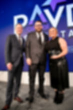 2024 Rising Star Winner Courtney Reid (right) with ASI Architectural Systems Inc.'s Andrew Cooper (left) and Michael O'Connor (middle)