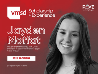 University of Minnesota Student Jayden Moffat Named 2026 VMSD Scholarship + Experience Recipient