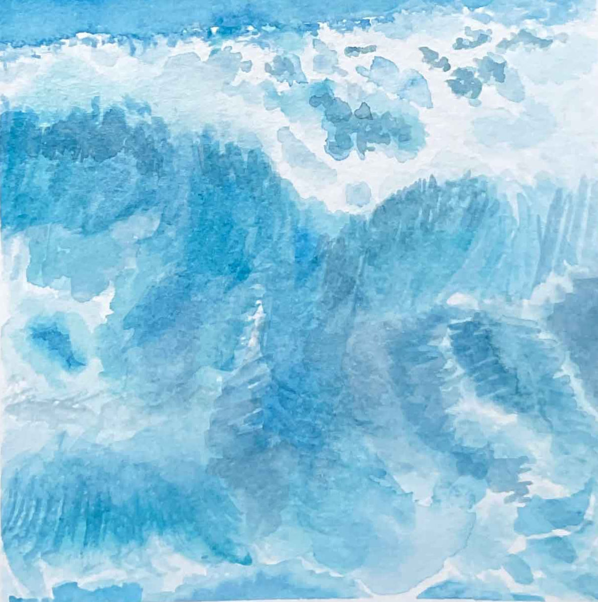 Les fragments de mer n°6- watercolor