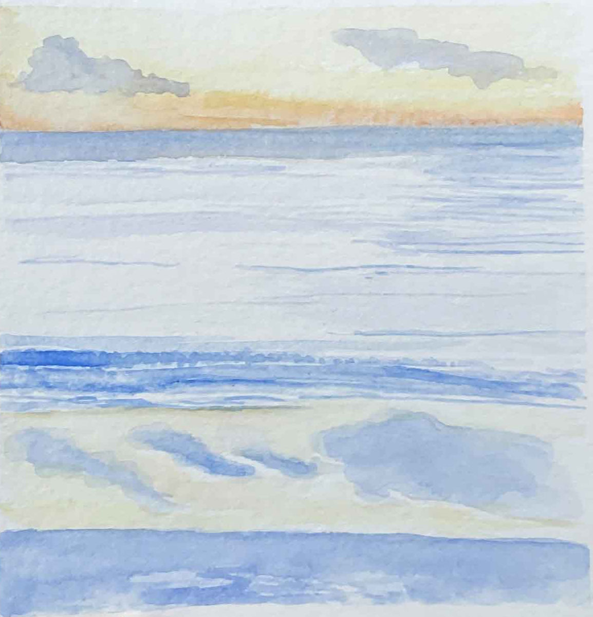 Les fragments de mer n°10- aquarelle