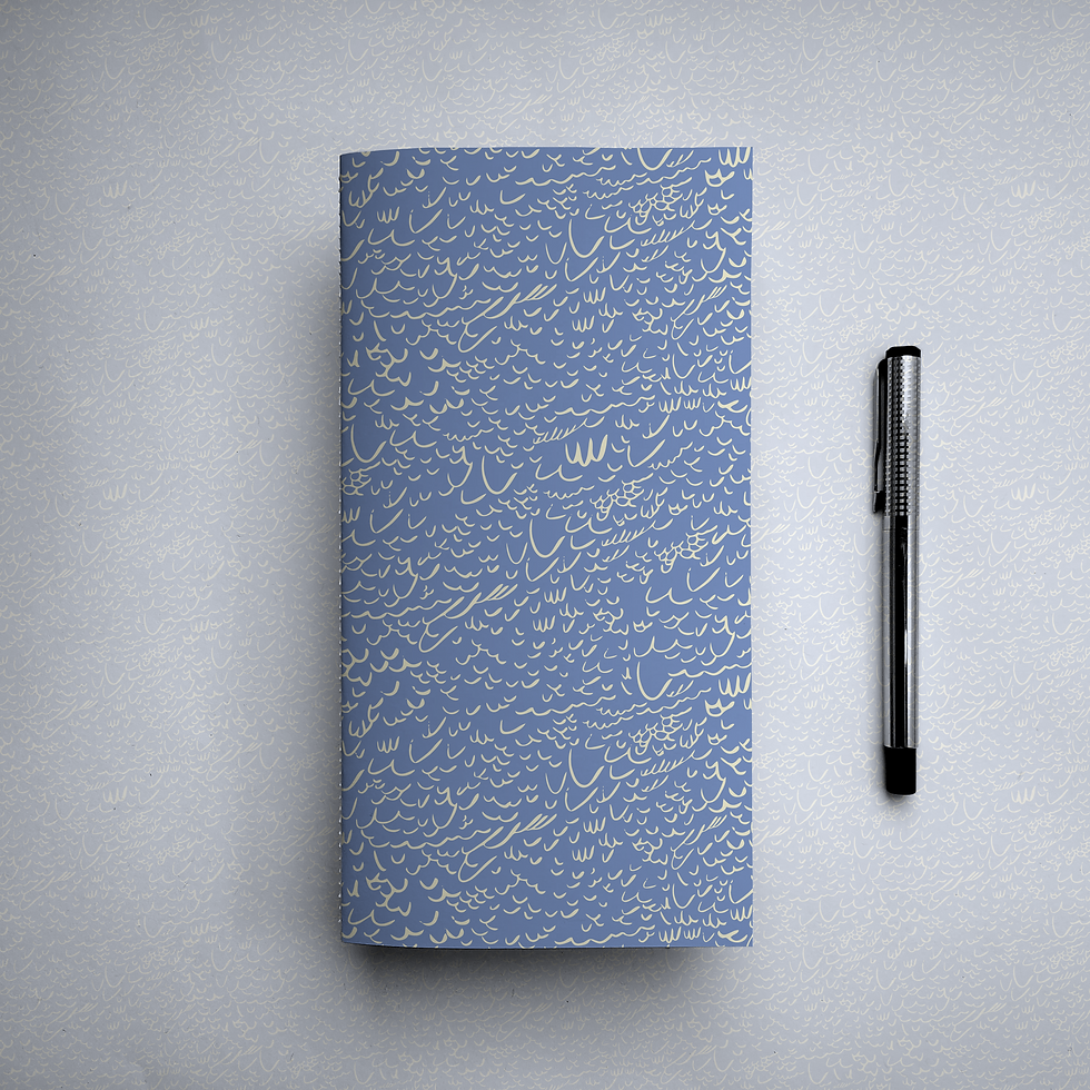 Thumbnail: Blue Feathers Standard Size Notebook