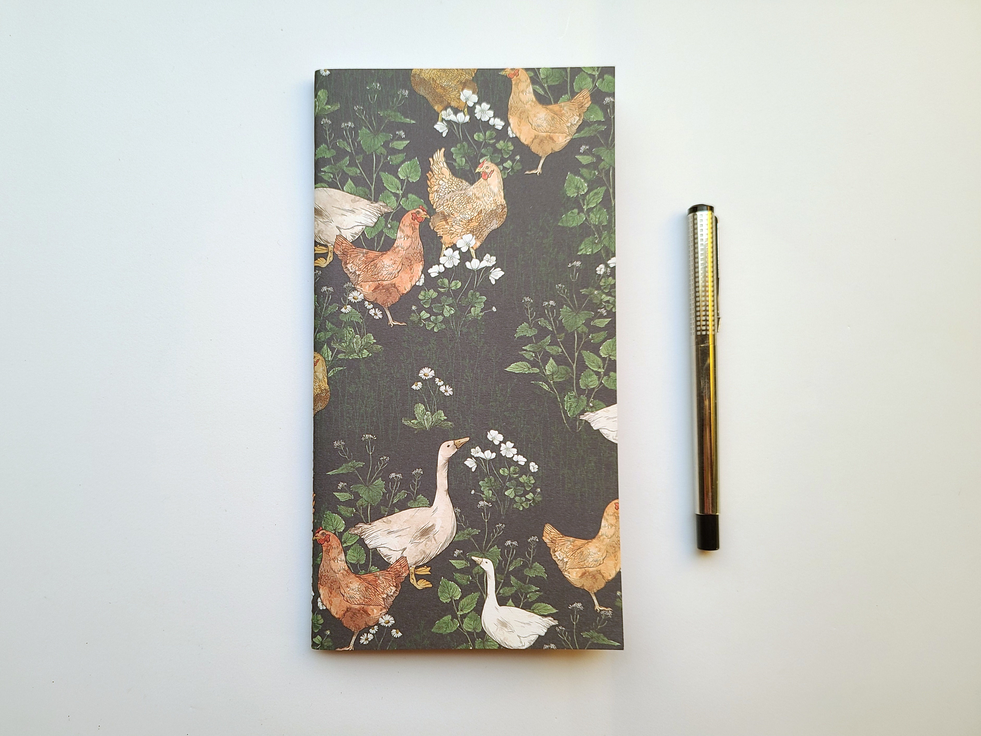 Chicken & Geese Standard Size Notebook (Blank)