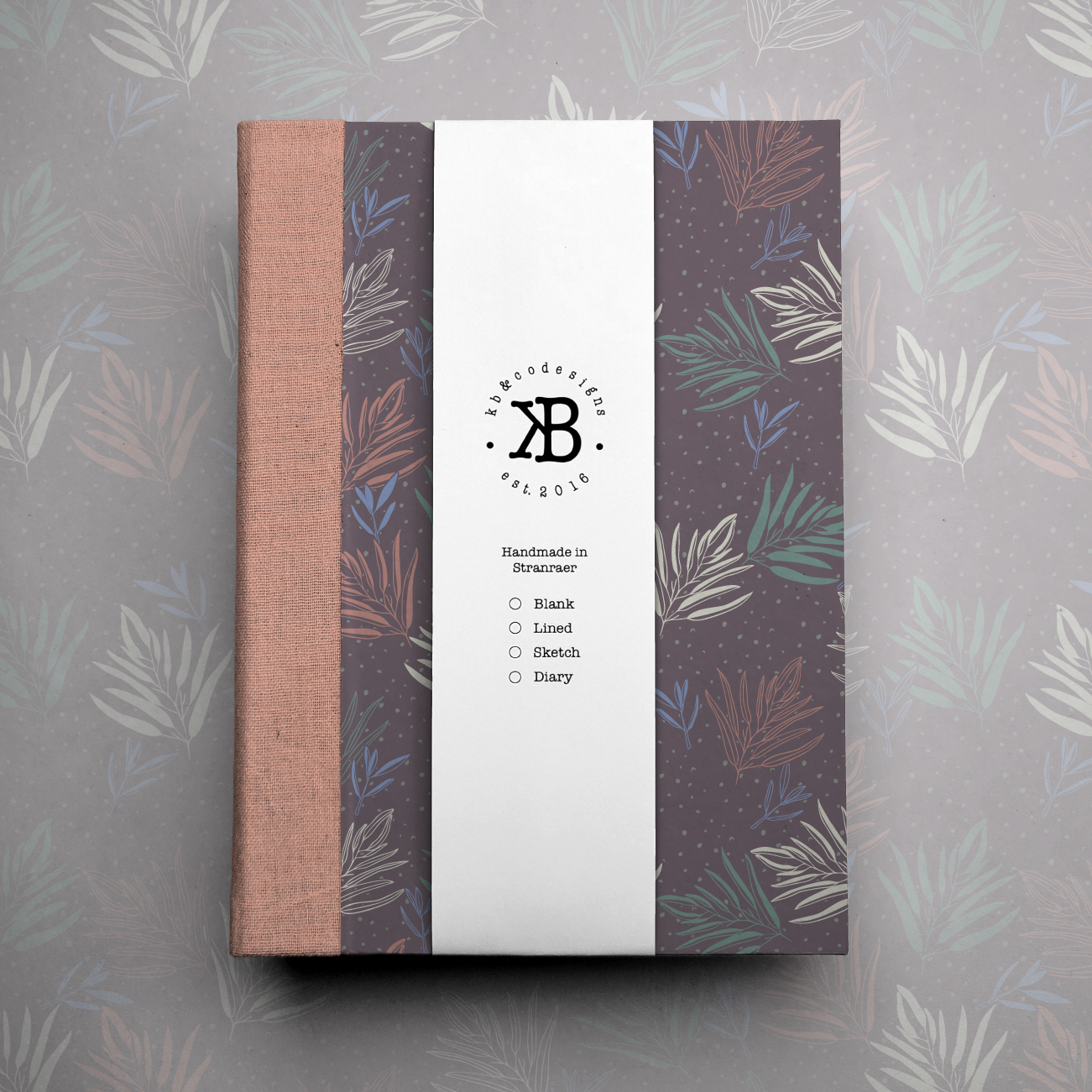 Purple Eucalyptus Leaves Hardback Notebook (Blank)