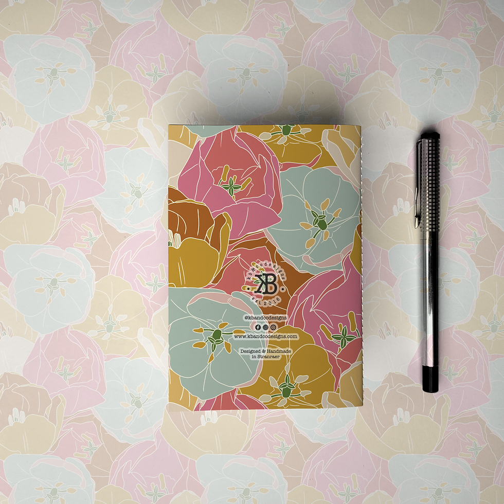 Thumbnail: Tulip Blooms Passport Size Notebook