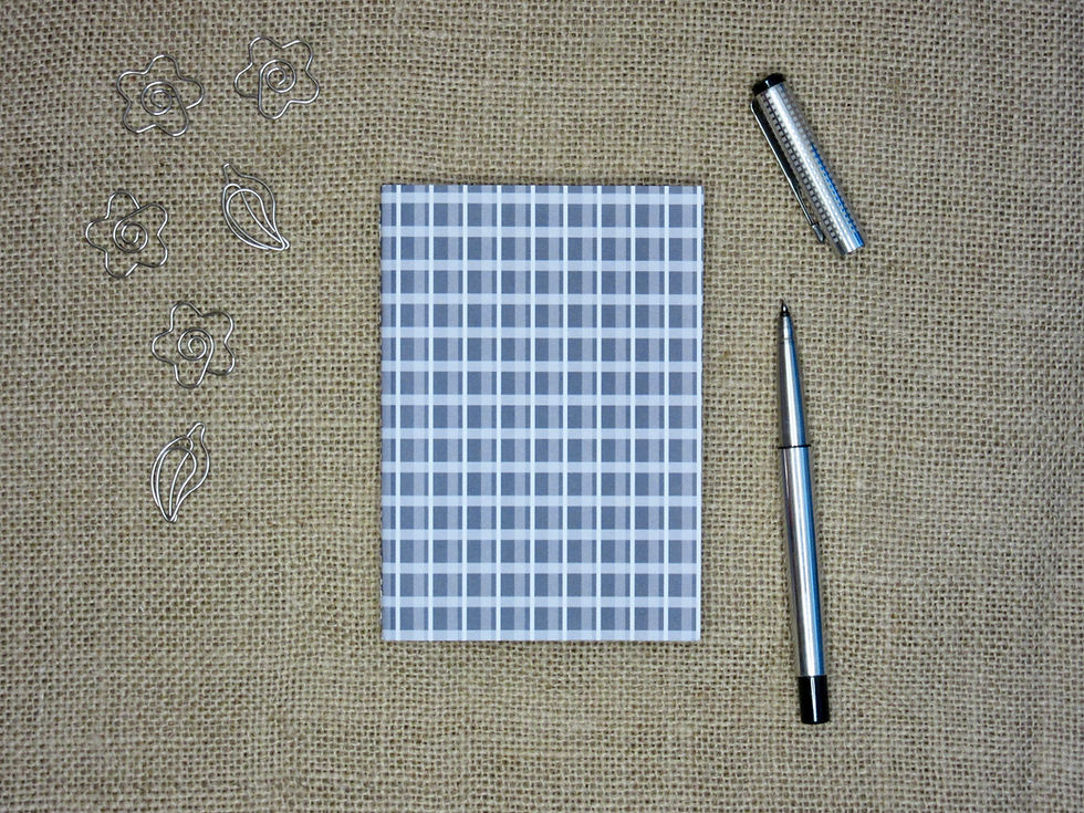 Thumbnail: Checked Passport Size Notebook