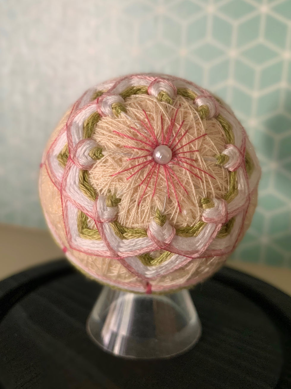 Thumbnail: Sakura & Sage Kiku - Small | Japanese Temari