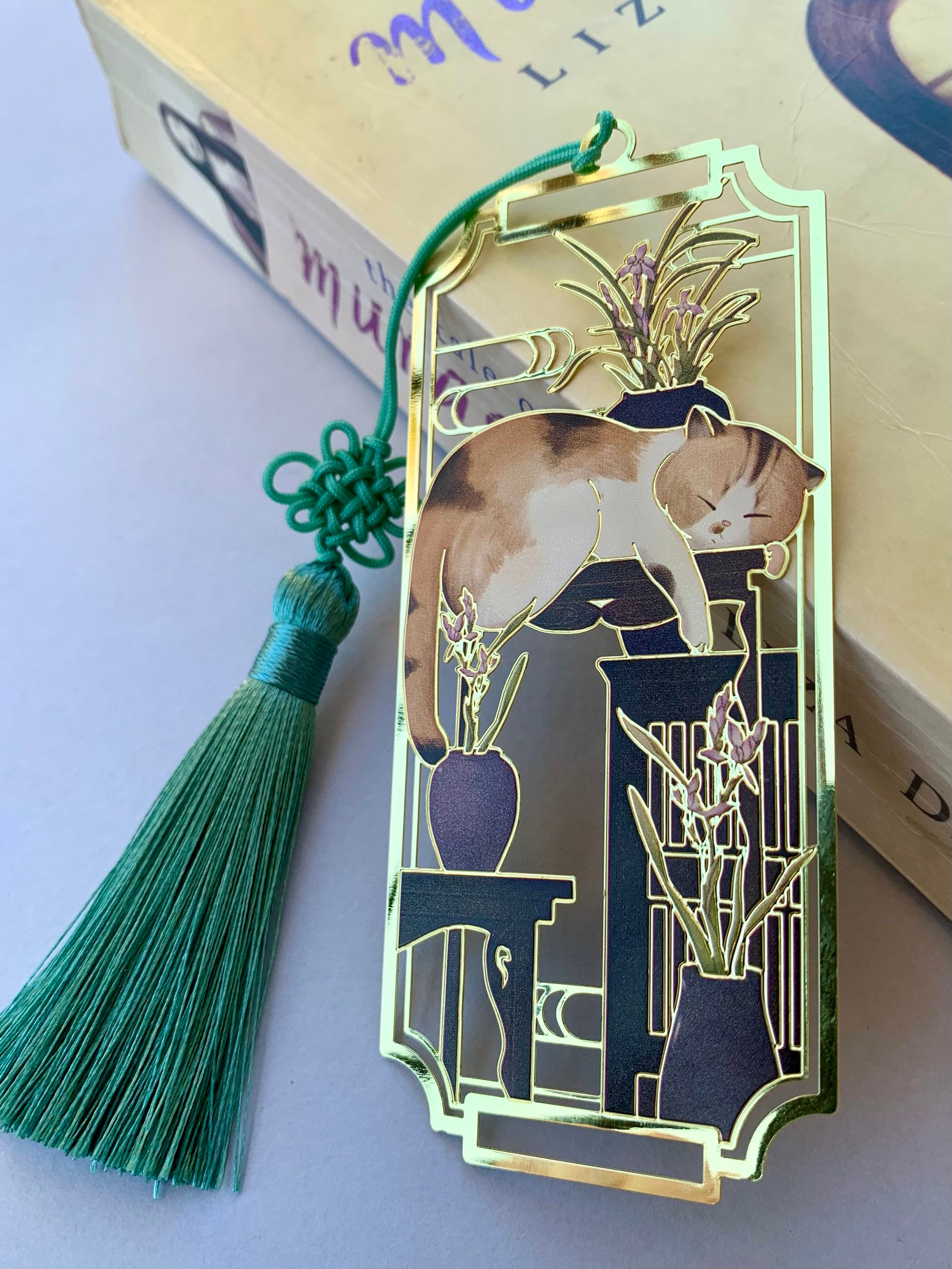Sleeping Neko Japanese Bookmark