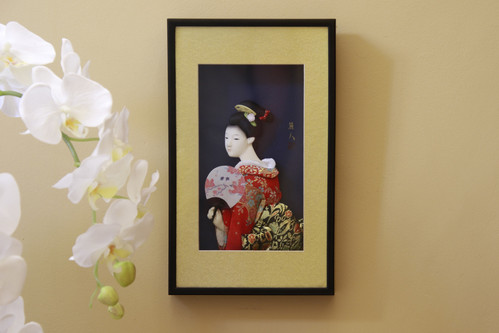 Geisha in Red | Shadow Box Art | Arashi House